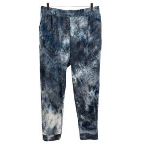 Blue Tie Dye Joggers Sweatpants Pajama Pants Women's Size XL Pockets So Soft NWT
